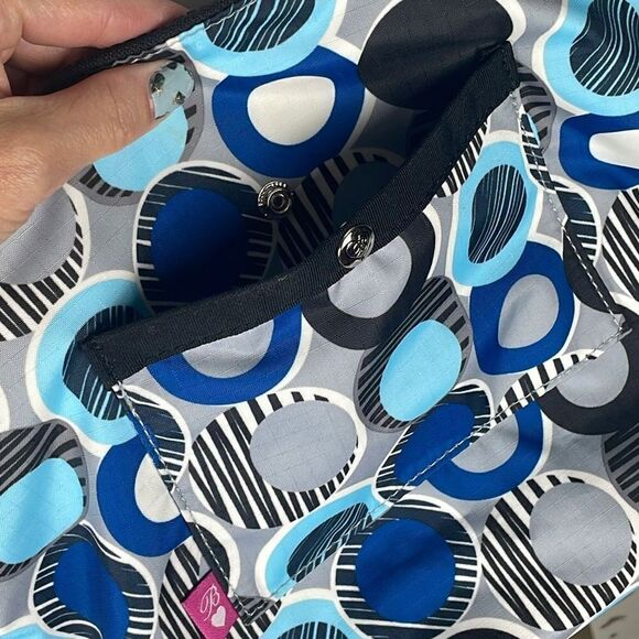 Brighton Dot Print Nylon Crossbody Bag Blue, Black, Gray, White - Picture 12 of 16